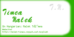 timea malek business card